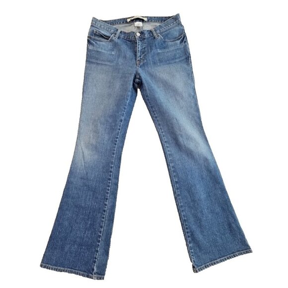 Gap Jeans Women's Size 12L Blue Low And Loose Boot Cut (W34 L34) Stretch Denim - Picture 1 of 16